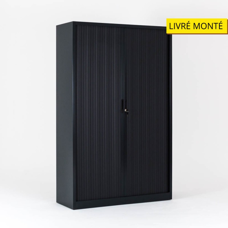 Armoire à rideaux H.195 cm FLAPH195 x L120 x P46 cm  le coloris ::anthrac