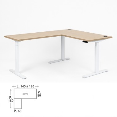 Bureau d'angle électrique PRISMA
