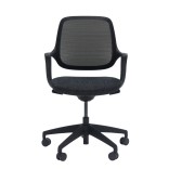 Fauteuil de bureau HARPO noir - face
