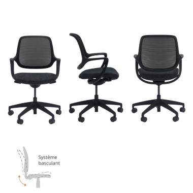 Fauteuil de bureau HARPO noir