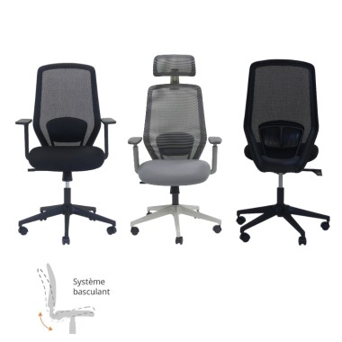 Fauteuil de bureau RINA noir