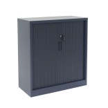 Armoire à volet roulant métallique, hauteur 100 cm, anthracite, vue fermée