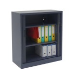 Armoire à volet roulant métallique, hauteur 100 cm, anthracite, vue ouverte