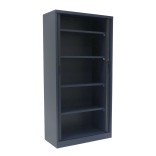 Armoire métallique à enroulement, 180 cm de hauteur, anthracite, ouverte