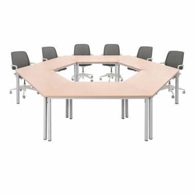 Table de réunion de 12 personnes hexagonales ZIK