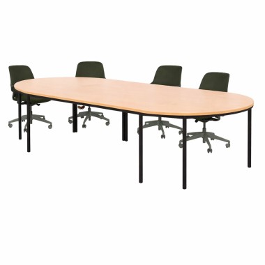 Table de réunion ovale 10 personnes L.240 cm ZIK