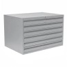 Meuble à plans A1 6 tiroirs - H.64.80 x L.100 x P.70 cm - Gris / Anthracite