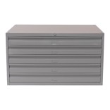 Meuble pour plans A1 5 tiroirs gris clair - vue de face