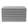Meuble pour plans A1 5 tiroirs gris clair - vue de face