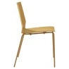 Chaise de bureau 4 pieds Hella jaune - vue de profil