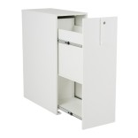 Caisson tower H. 109 cm - vue de 3/4, ouvert, avec planche