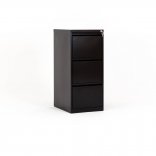 Meuble 3 tiroirs pour dossiers suspendus, coloris noir