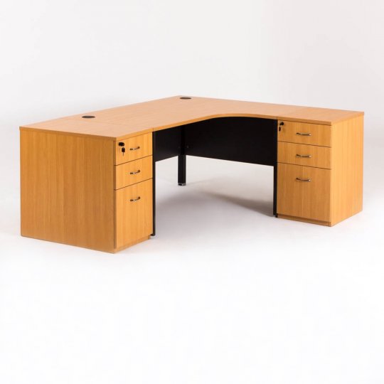 Bureau compact MADERA avec 2 caissons P.60/80 cm Bureau compact MADERA avec 2 caissons P.60/80 cm