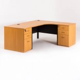 Bureau compact MADERA avec 2 caissons P.60/80 cm