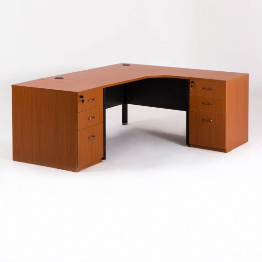 Bureau compact MADERA avec 2 caissons P.60/80 cm Bureau compact MADERA avec 2 caissons P.60/80 cm