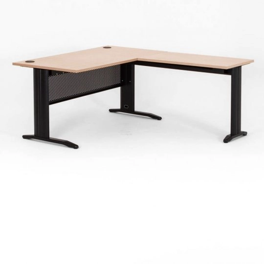 Bureau d'angle QUADRA avec retour accroché