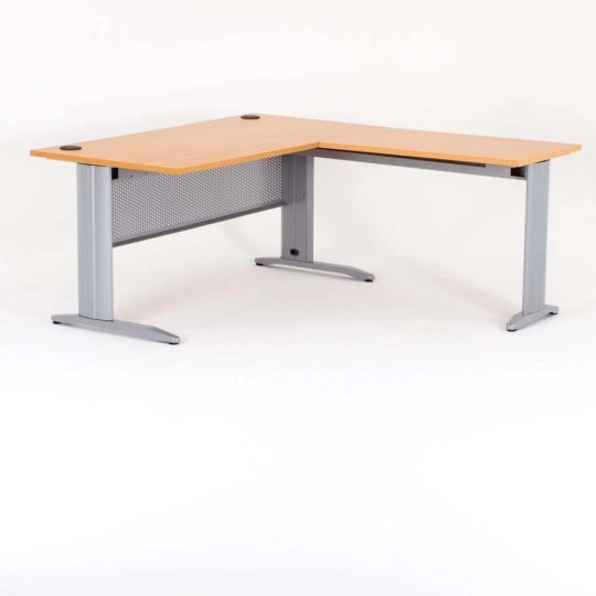 Bureau d'angle QUADRA avec retour accroché