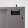 Zoom sur le haut de la porte avec sa  fermeture 2 points de l'armoire portes battantes ROBUST