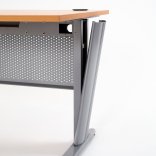 Bureau droit QUADRA avec caisson hauteur bureau bois