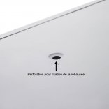 Zoom sur la perforation de l'armoire a rideaux FLAP H.195 cm pour fixer la réhausse FLAP