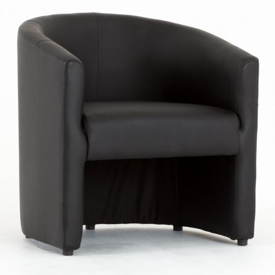 Fauteuil d'accueil MICTO simili noir