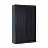 Armoire haute à rideaux FLAP, monobloc, rideaux fermés, anthracite