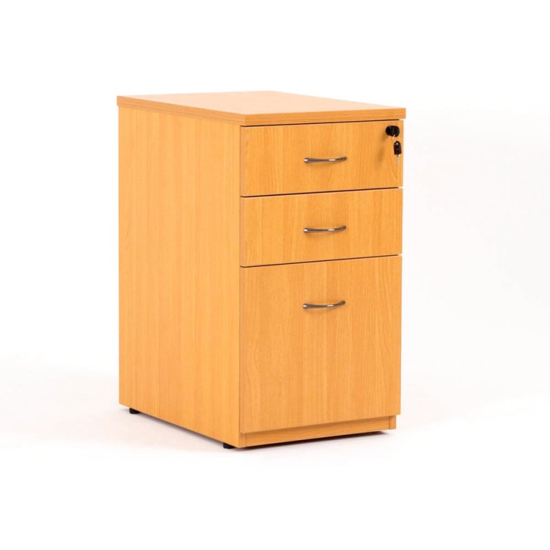 Caisson Hauteur Bureau 3 tiroirs dont un tiroir pour dossiers