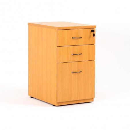 Caisson hauteur bureau LUDY bois 2 tiroirs+1 tiroir suspendu