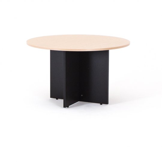 Table de réunion ronde Artéo, plateau chêne clair Table de réunion ronde Artéo, plateau chêne clair