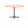 Table de réunion ronde ZETA, plateau hêtre piétement aluminium