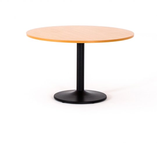 Table de réunion ronde ZETA, plateau hêtre piétement noir Table de réunion ronde ZETA, plateau hêtre piétement noir