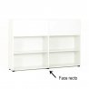 Armoire de bureau recto-verso en bois, blanc