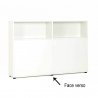 Armoire de bureau recto-verso en bois, blanc