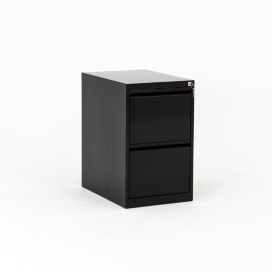 Meuble 2 tiroirs pour dossiers suspendus ROLEUR, coloris noir Meuble 2 tiroirs pour dossiers suspendus ROLEUR, coloris noir