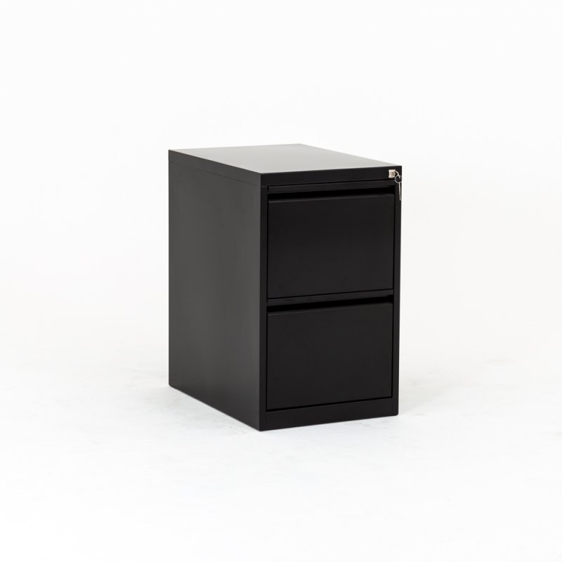 Meuble 2 tiroirs pour dossiers suspendus  ROLEUR, coloris noir