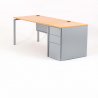 Bureau droit OPTIMUM caisson HB métal