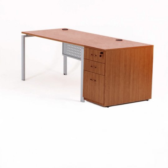 Bureau droit OPTIMUM caisson HB bois