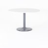 Table de réunion ronde ZETA en coloris :blanc avec  :pied aluminium