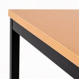 Table polyvalente rectangulaire ZIK, zoom sur le plateau et la structure en métal