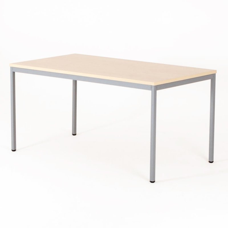 Table polyvalente rectangulaire ZIK, plateau chêne clair, piétement noir