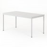 Table polyvalente rectangulaire ZIK, plateau gris piétement gris