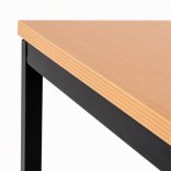 Table polyvalente demi-lune ZIK, zoom sur le plateau et la structure métallique