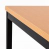 Table polyvalente demi-lune ZIK, zoom sur le plateau et la structure métallique