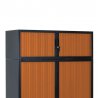 Réhausse FLAP pour armoire à rideaux H.195 cm FLAP, anthracite/merisier