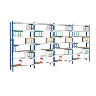 Panneau De Rangement Mural Botle – 115x78 Cm, Avec 54 Boîtes Bleues – Atelier