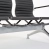 Banc d'accueil KIWO - Dossier et assise en simili 100% polyuréthane vue structure pied