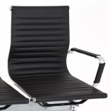 Banc d'accueil KIWO - Dossier et assise en simili 100% polyuréthane vue assise complète