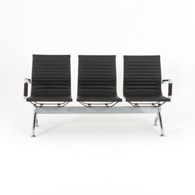 Banc d'accueil KIWO - Dossier et assise en simili 100% polyuréthane Revêtement à l'arrière du dossier en tissu 100% polyester