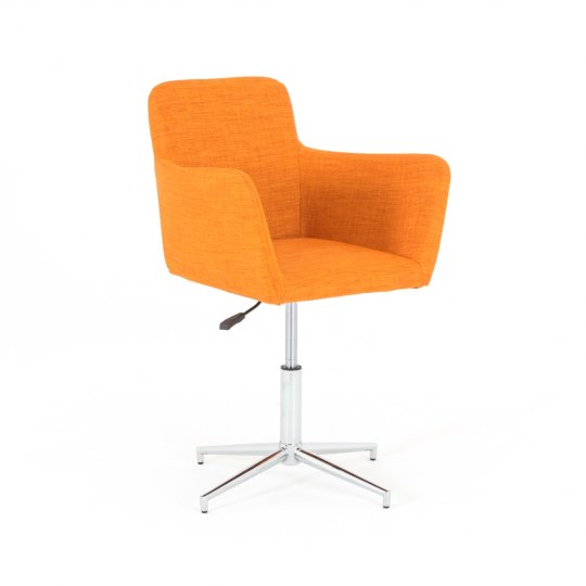 Fauteuil d'accueil AERO orange vue oblique Fauteuil d'accueil AERO orange vue oblique