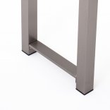 Table haute Bross blanc piétement chromé